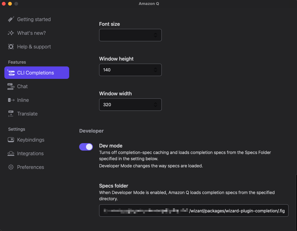 Amazon Q Configuration